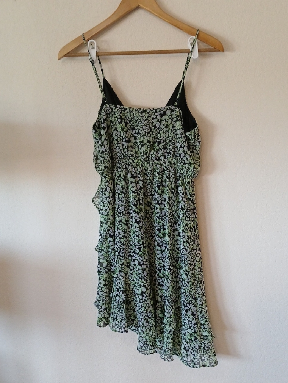 BCBGeneration Floral Ruffle Spaghetti Tank Top Mini Dress NEW - Picture 5 of 6